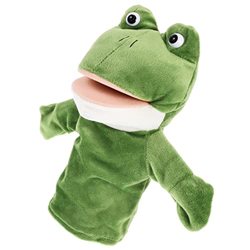 Vaguelly Handpuppe Früherziehung interaktives Puppen Frösche Handpuppe kinderpuppen Fantasiespielzeug Spielzeugpuppen Kinderspielzeug Tiere Plüsch Green von Vaguelly