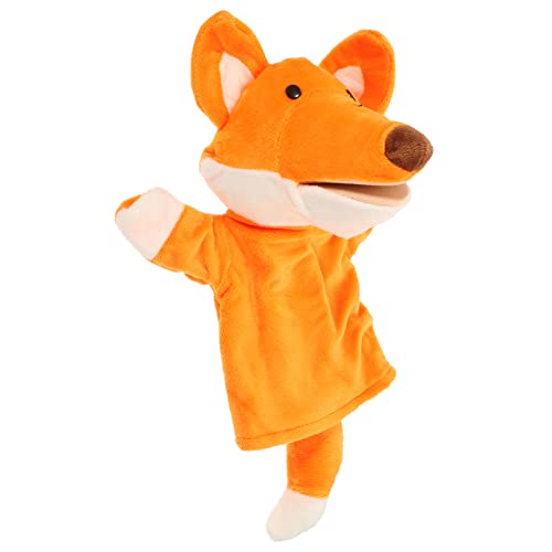 Vaguelly Handpuppe Fuchs Plüschtier für Rollenspiele Tier Handpuppen für Motorik und Kommunikation Weiches Stofftier für Interaktives Geschichtenerzählen und Frühe Bildung von Vaguelly