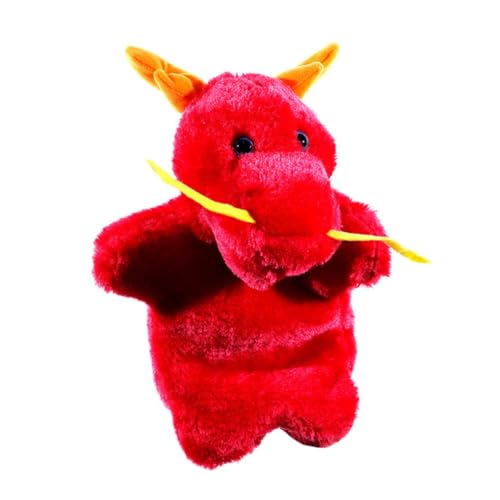 Vaguelly Handspielzeug kinderdrache -Drachen playmobile Drachen Motorik-Handpuppe Handpuppe Puppen Lernspielzeug Handpuppe für emuliertes Tierspielzeug Plüsch rot von Vaguelly