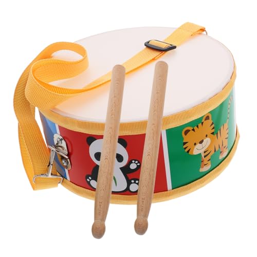Vaguelly Holztrommel-Set Für Jungen Und Mädchen Marschtrommel Mit Tiermuster Trommel Mit Musikinstrumenten Für Kleinkinder Mit Rhythmustraining von Vaguelly