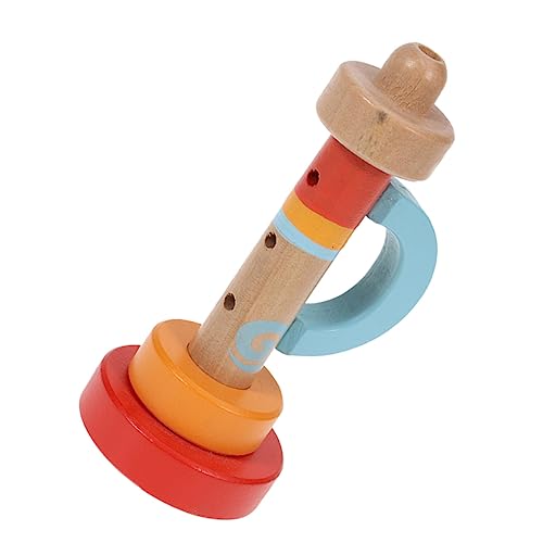 Vaguelly Hölzerne Trompete Kreatives Lernspielzeug Bühnenaufführungs-Requisiten Frühes Pädagogisches Musikspielzeug Für Orff Trompete Holz Musik von Vaguelly