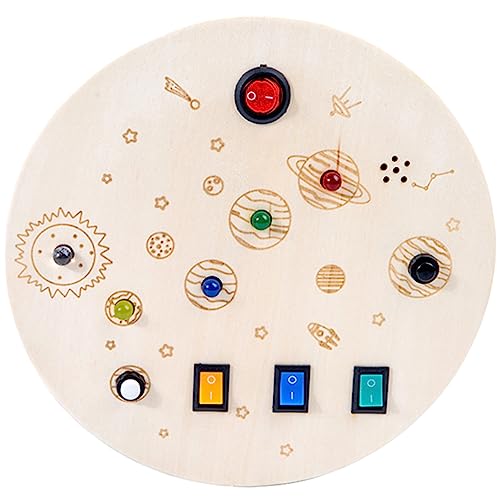 Vaguelly Holz Busy Board mit LED Schaltern Interaktives Lernspielzeug für Pädagogisches Motorikspielzeug Konzentration Feinmotorik und Farberkennung Nachhaltiges Holzmaterial Vaguelly Holz Busy Board mit LED Schaltern Interaktives Lernspielzeug für Pädagogisches Motorikspielzeug Konzentration Feinmotorik und Farberkennung Nachhaltiges Holzmaterial von Vaguelly