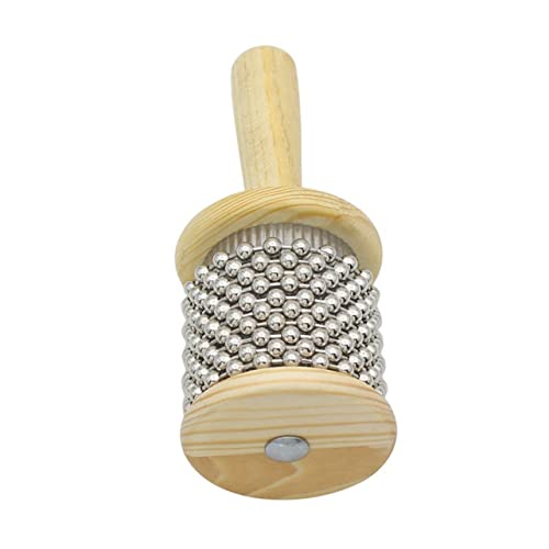 Vaguelly Holz Cabasa Hand Shaker Percussion Instrument für Vorschulbildung Leicht und Handlich für Musiktherapie und Rhythmusspiele von Vaguelly