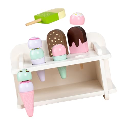 Vaguelly Holz Eiscreme Realistisches für Dekoration und Fotorequisiten Langlebig und Vielseitig Einsetzbar für Frühe Bildung und Stilvolle Ausstellungen von Vaguelly