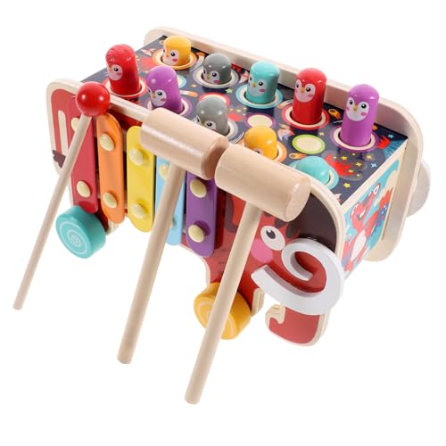 Vaguelly Holz Hammerspielzeug für Kleinkinder Motorikspielzeug mit Holzhammer für Kreatives Lernen und Eltern Junge Mädchen Interaktion Sicher und Langlebig für Frühes Lernen von Vaguelly