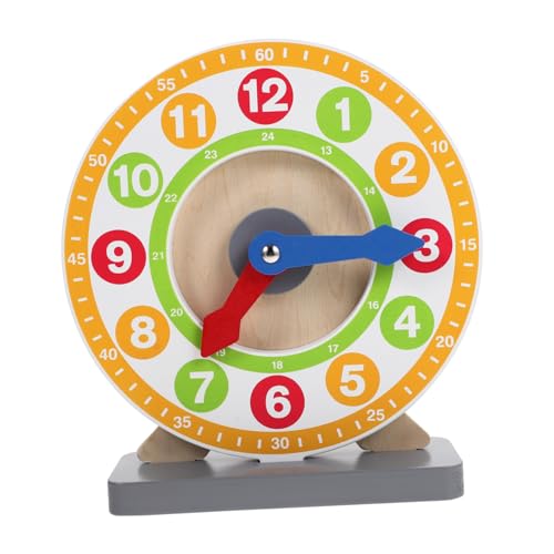 Vaguelly Holz Kinderuhr Lernspielzeug mit Bunten Zahlen Robustes Pädagogisches Zeitlernspiel für Kleinkinder Sichere Glatte Kanten Interaktives Lernspielzeug zur Frühkindlichen Vaguelly Holz Kinderuhr Lernspielzeug mit Bunten Zahlen Robustes Pädagogisches Zeitlernspiel für Kleinkinder Sichere Glatte Kanten Interaktives Lernspielzeug zur Frühkindlichen von Vaguelly