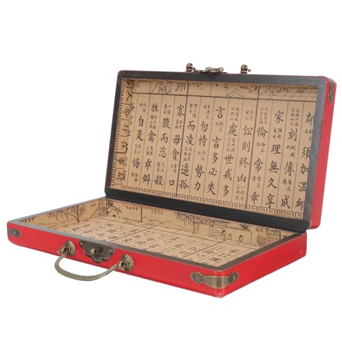 Vaguelly Holz Mahjong Box mit Deckel Robuste Aufbewahrungsbox für Mahjong Steine Praktische Lagerlösung für Zuhause und Geschäfte Vintage Design Vaguelly Holz Mahjong Box mit Deckel Robuste Aufbewahrungsbox für Mahjong Steine Praktische Lagerlösung für Zuhause und Geschäfte Vintage Design von Vaguelly