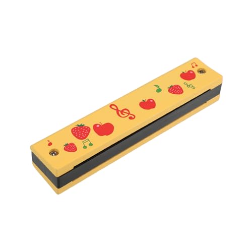 Vaguelly Holz Mundharmonika Anfänger Musikinstrument mit Fruchtigem Design Lerninstrument für Partys und Soziale Events Einfach für Anfänger von Vaguelly