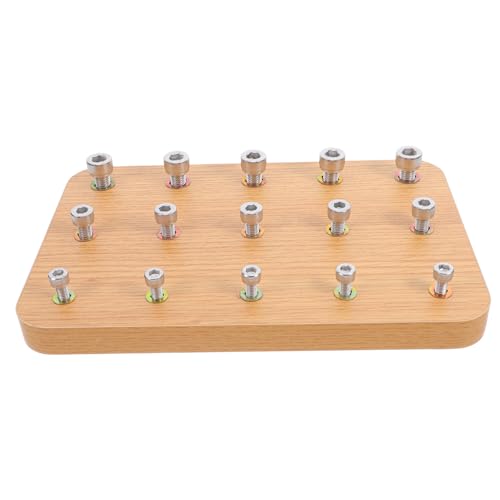 Vaguelly Holz Pegboard für Handrehabilitation Fingerübungsgerät zur Verbesserung von Hand Augen Koordination und Reaktionszeit für Häusliche und Rehabilitationszentren von Vaguelly