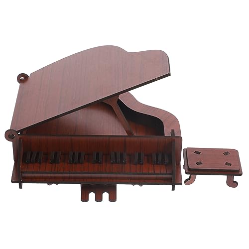 Vaguelly Holz Puzzle DIY Klavier Modell Pädagogisches für Fördert Kreativität und Konzentration zu Geburtstagen und Festen von Vaguelly