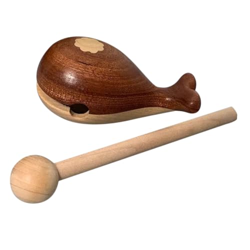 Vaguelly Holz Schlagblock mit Schlägel Musikalisches für Kleinkinder Dekoratives Autoornament und Einsteigerfreundliches Rhythmusinstrument von Vaguelly