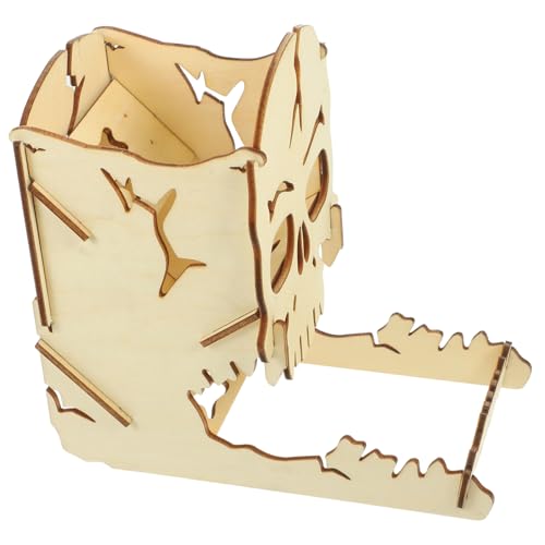 Vaguelly Holz Würfelturm mit Schädel Design Tragbarer Dice Tower für Brettspiele Einfach zu Reinigen Große Kapazität für Familienspiele und Freizeitaktivitäten Vaguelly Holz Würfelturm mit Schädel Design Tragbarer Dice Tower für Brettspiele Einfach zu Reinigen Große Kapazität für Familienspiele und Freizeitaktivitäten von Vaguelly