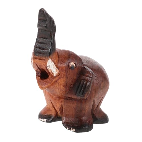 Vaguelly Holzblasinstrument Elefant Holzspielzeug mit Elefantenton Handgefertigtes Holzpfeifen Musikinstrument Sicher und Pädagogisch für Zuhause und Schule Unterhaltsames Tier von Vaguelly