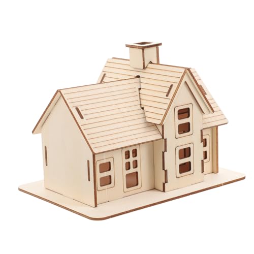 Vaguelly Holzhaus Puzzle DIY Bausatz aus Holz Leicht Zusammenbaubar für Erwachsene Kreatives Modellbau als Geschenk für Geburtstag Weihnachten Dekoratives Haus für Zuhause Büro von Vaguelly