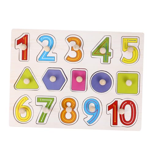 Vaguelly Holzpuzzle für Kleinkinder Teiliges Montessori Steckpuzzle aus Langlebigem Holz Pädagogisches Lernspielzeug Beobachtung und Feinmotorikfähigkeiten bei Kindern Vaguelly Holzpuzzle für Kleinkinder Teiliges Montessori Steckpuzzle aus Langlebigem Holz Pädagogisches Lernspielzeug Beobachtung und Feinmotorikfähigkeiten bei Kindern von Vaguelly