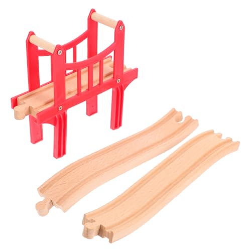 Vaguelly Holzschienen Erweiterungsset mit Roter Brücke und S Kurven für Holzeisenbahn Zubehör Flexibel Schaltbar Kompatibel mit Spielzeugeisenbahnen Robustes Holzspielzeug für Kreatives Vaguelly Holzschienen Erweiterungsset mit Roter Brücke und S Kurven für Holzeisenbahn Zubehör Flexibel Schaltbar Kompatibel mit Spielzeugeisenbahnen Robustes Holzspielzeug für Kreatives von Vaguelly