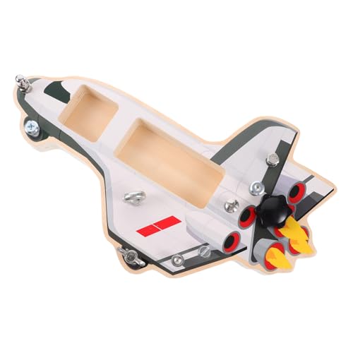Vaguelly Pädagogisches Raumschiff-beschäftigungsbrett Aus Holz Frühes Lernspielzeug Für Kinder Entwicklung Der Feinmotorik Sicher Und Unterhaltsam Für Kinder von Vaguelly