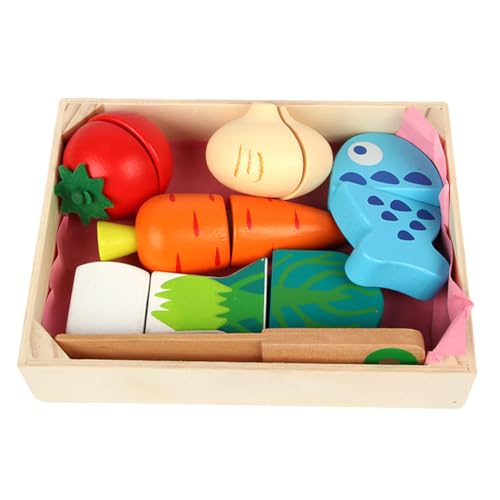 Vaguelly Pädagogisches Spielzeug - Kinderküche Aus Holz Mit Obst-frühstücksspielzeug Spielzeug Zur Kognitiven Entwicklung Kreativität Und Vorstellungskraft Sicher Für von Vaguelly