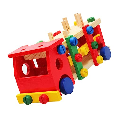 Vaguelly Holzspielzeug Spielzeug für Kinder kinderspielzeug puppenwagen Spielzeug Auto Spielzeug für Buggy Children Toys Spielzeuge Schlagbank Spielzeug für die Früherziehung Puzzle Bambus von Vaguelly