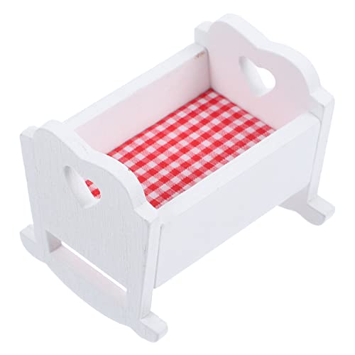 Vaguelly Holzwiegenornamente Mini Krippe winzig Miniatur Krippe Stubenwagen puppenbett etagenbett puppenbetten Mini-Kinderbett für Puppe Miniaturbett für Puppenhaus Stoff Weiß Vaguelly Holzwiegenornamente Mini Krippe winzig Miniatur Krippe Stubenwagen puppenbett etagenbett puppenbetten Mini-Kinderbett für Puppe Miniaturbett für Puppenhaus Stoff Weiß von Vaguelly