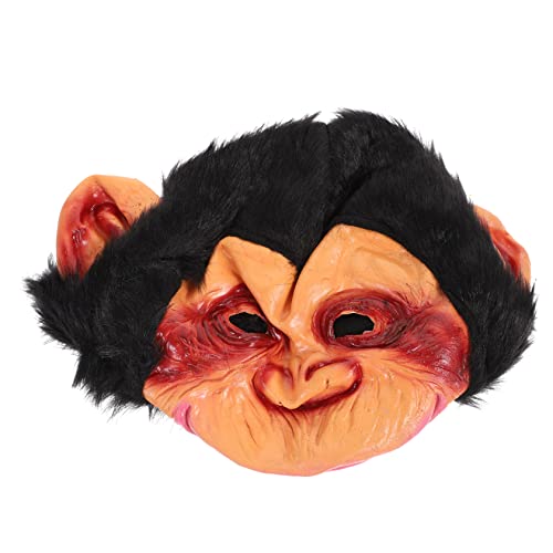 Vaguelly Große Affenmaske Aus Vinyl Lustige Halloween Maske Für Gruselige Orang Utan Vollmaske Für Kostümparty Und Maskerade Perfekt Für Halloween Und Kindergeburtstag von Vaguelly