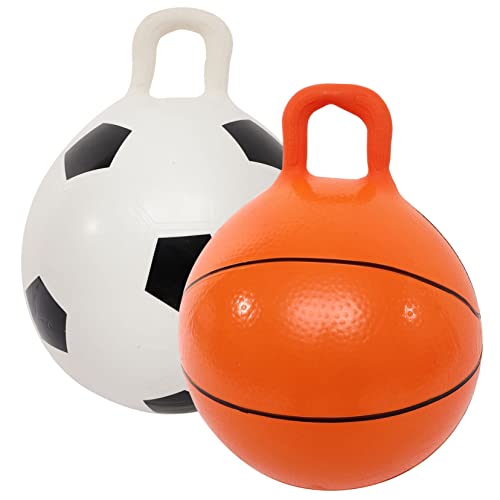 Vaguelly Hüpfball Robuste Sprungbälle Für Jungen Und ädchen Sportspielzeug Für Drinnen Und Draußen Ideal Für Fitness Und Bewegungsspielzeug Basketball + Fußball Vaguelly Hüpfball Robuste Sprungbälle Für Jungen Und ädchen Sportspielzeug Für Drinnen Und Draußen Ideal Für Fitness Und Bewegungsspielzeug Basketball + Fußball von Vaguelly