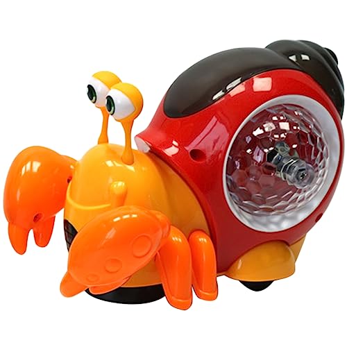 Vaguelly Induktion Einsiedler krebse interaktives Crab Toy Musikalisches Lernspielzeug mit Sound Mädchen Krabbe Babyspielzeug Abs Orange von Vaguelly