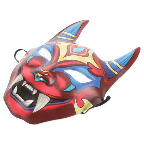 Vaguelly Japanische Oni Maske Halloween Cosplay Masquerade Party Wiederverwendbare Samurai Dämonen Maske aus PU Komfortable Verkleidung für Erwachsene Vaguelly Japanische Oni Maske Halloween Cosplay Masquerade Party Wiederverwendbare Samurai Dämonen Maske aus PU Komfortable Verkleidung für Erwachsene von Vaguelly