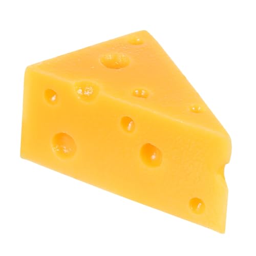 Vaguelly Käsemodell Indoor- Deckeleimer realistisches Dessertdekor Brotdekorationsmodell Reifen Käseattrappe Künstlicher Käse Spielkäse Käse-Requisite Käse Dekoration Harz Yellow von Vaguelly