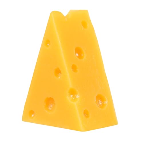 Vaguelly Käsemodell Käseimitat gefälschte Kuchendekoration lebensechtes Dessertmodell gummiartig Käseattrappe Künstlicher Käse dekorativer Käse Miniatur-Hausdekore Harz Yellow von Vaguelly