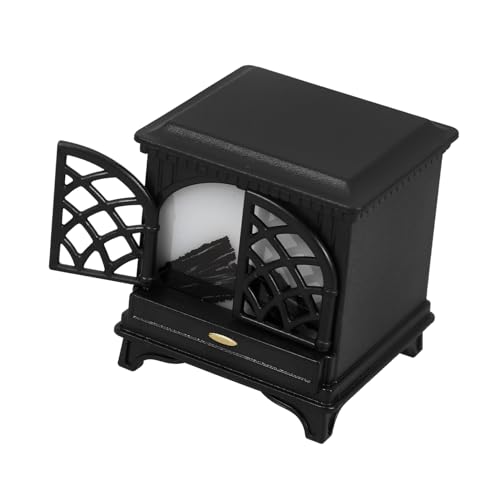 Vaguelly Dollhouse Fireplace Miniatur Kamin Für -Beleuchtung Stilvolles Möbelzubehör Maßstab Dekoration Für Mini-häuser von Vaguelly