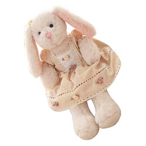 Vaguelly Kaninchen Plüschtier Kuscheltiere Für Jungen Geburtstagsgeschenk Für Mädchen Kuscheltiere Für Mädchen Ausgestopftes Kaninchen Kawaii Stofftier Hase Plüsch Pp Baumwolle Weiß von Vaguelly