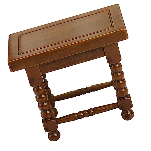 Vaguelly Kastanienbraunes Hockermodell Kleines Hauszubehör Kleiner Teetisch Puppenhaus Miniatur Beistelltisch Miniatur Beistelltisch Dekoration Puppenhaus Dekoration Ornament von Vaguelly