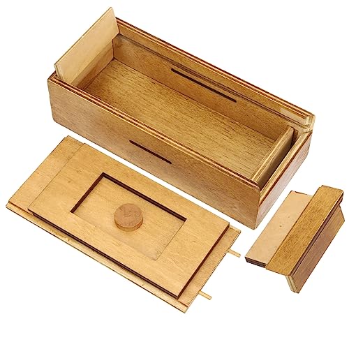 Vaguelly Kasten Trickkiste Matschig Puzzle -Geometrie- Zappeln Mini Säuglings -stapelspielzeug Behälter Geist Bausätze Aus Holz Geldgeschenkboxen Für Bargeld Hölzern von Vaguelly