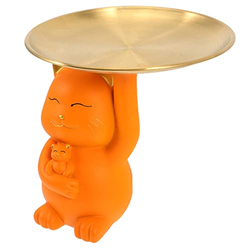 Vaguelly Katzenfigur Schlüsselablage Tray Für Schmuck Und Kleinigkeiten Stilvolle Dekoration Für Eingangsbereich Und Schreibtisch Design von Vaguelly