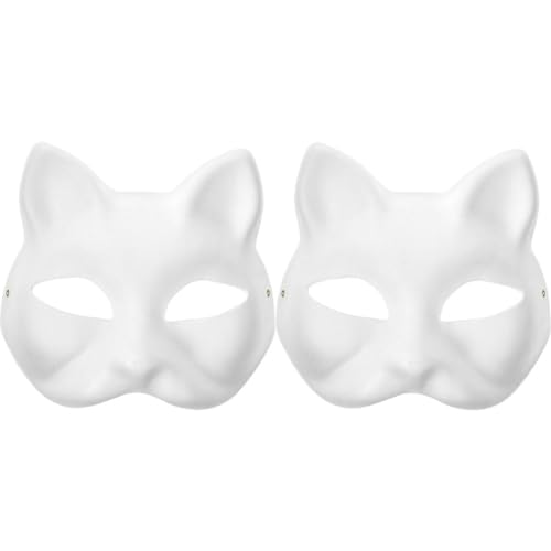 Vaguelly 2stücke Katzenmaske Unbemalt Weiße Papiermaske Zum Malen Für Maskerade Halloween Cosplay Und Kreative Veranstaltungen Für Bastelprojekte Vaguelly 2stücke Katzenmaske Unbemalt Weiße Papiermaske Zum Malen Für Maskerade Halloween Cosplay Und Kreative Veranstaltungen Für Bastelprojekte von Vaguelly