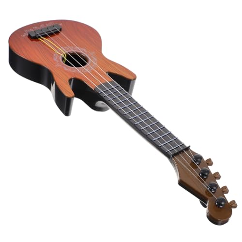 Vaguelly Kindergitarren-Spielzeug 4 Saiten Mini-Gitarre Kunststoff Simulationsgitarre Musikinstrumente Lernspielzeug Für Jungen Mädchen Anfänger 43 2 cm von Vaguelly