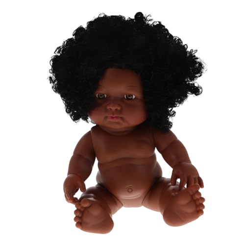 Vaguelly Kinderpuppen Puppen Puppenhaus Dekoration kinderspielzeug Spielzeugpuppe babyspielzeug Simulationspuppe lebendige Puppe für Babypuppen Vinyl Light Brown von Vaguelly
