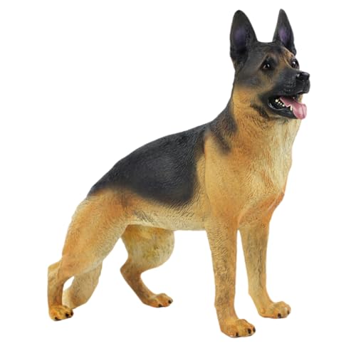 Vaguelly Stehende Hundestatue Modell Deutscher Schäferhund Figur Realistische Welpen Ornament Wohnkultur von Vaguelly