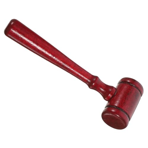 Vaguelly Kinderspielzeug Holzhammer Mini Und Kleinkinder Hammer Hammer des Richters Gerichtshammer Auktionshammer aus Holz Gavels Richterhammer hölzern rot von Vaguelly