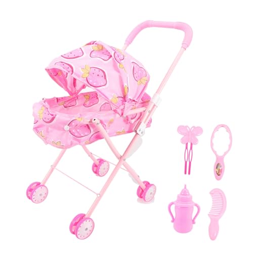 Vaguelly Kinderwagen interaktives Toys Puppenkinderwagen für 2 Jahre Puppenwagen -Kinderwagen für Puppen Puppenwagen für Kleinkinder 1-3 Stoff Rosa Vaguelly Kinderwagen interaktives Toys Puppenkinderwagen für 2 Jahre Puppenwagen -Kinderwagen für Puppen Puppenwagen für Kleinkinder 1-3 Stoff Rosa von Vaguelly