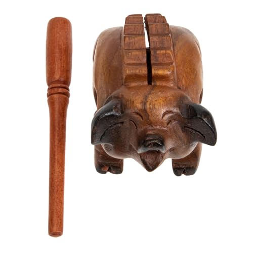 Vaguelly Klangspielzeug Aus Holzschwein Instrument Kreatives Musikspielzeug Schweinförmiges Musikspielzeug Hölzernes Schweinförmiges Schweinförmiges Fahrzeug von Vaguelly