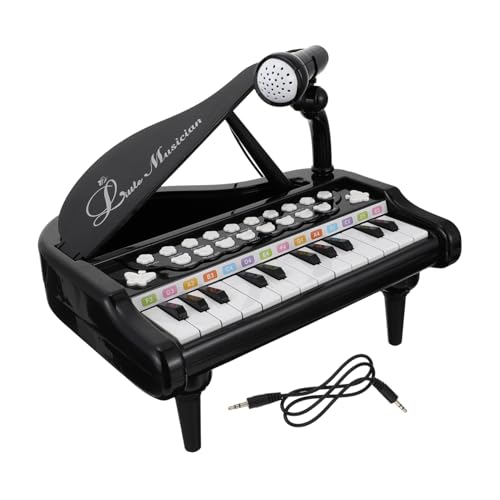 Vaguelly Klavier Multifunktionales Elektronisches Musikinstrument für Frühe Bildung Schwarz Hochwertiger für Familienaktivitäten von Vaguelly