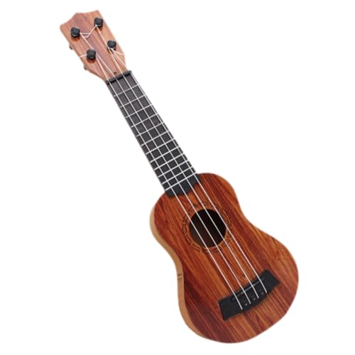 Vaguelly Gitarrenspielzeug Kleinkinder Kinder Musikinstrument Mini-Ukulele Aus Holz Lernspielzeug Sicher Für Jungen Und Mädchen Ukulele-Imitation 44 cm von Vaguelly