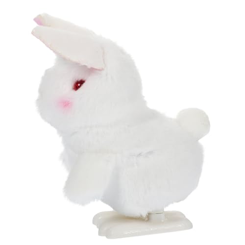 Vaguelly Kleine Weiße Kaninchenpuppe Springender Osterhase Spielzeug Für Die Springender Süßer Hase Hasen Aufziehen Lebensechter Minihase Hüpfender Hase Weißer Hase Plastik Geschenk von Vaguelly