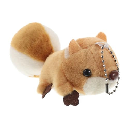 Vaguelly Kleiner Eichhörnchen-anhänger Kleines Ausgestopftes Eichhörnchen Tierpuppenanhänger Tierischer Schlüsselanhänger Eichhörnchenspielzeug Für Kawaii Schlüsselanhänger Plüsch von Vaguelly