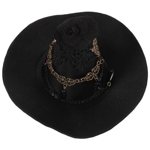 Vaguelly Kleiner Gothic Hexenhut Haarklammer Leicht und Langlebig für Halloween Cosplay Party Maskerade Kostüm Bühnenauftritt Zubehör Schwarz von Vaguelly