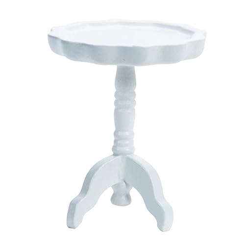 Vaguelly Kleiner Runder Tisch Modell Puppenmöbel Spielzeughaus Ornamente Für Esszimmertisch Kinderpuppenhäuser Mini Tisch Puppenhaustisch Schmücken Miniaturmöbelmodell von Vaguelly
