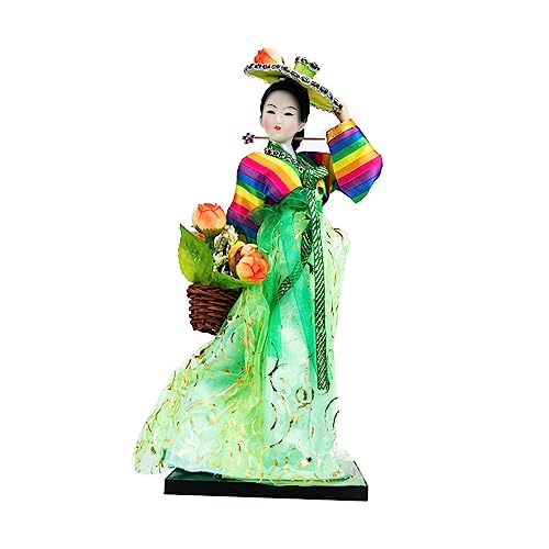 Vaguelly Koreanische Puppe Koreanisches Kunsthandwerk Person Im Clan-Stil Tischpuppe Desktop-puppendekor Puppe Für Zuhause Puppe Im Koreanischen Stil Heimdekoration Zarte Puppe Stoff von Vaguelly