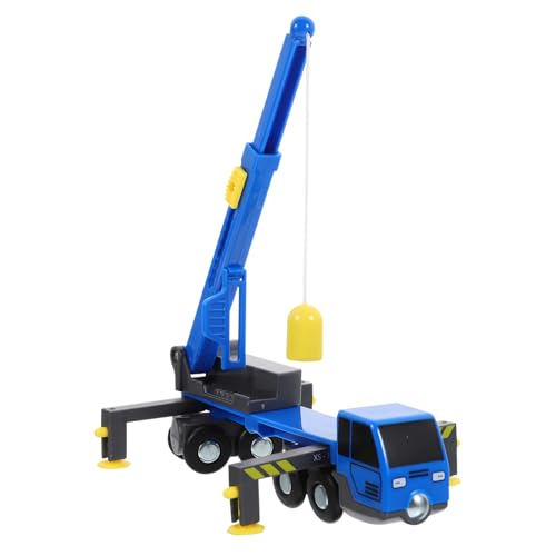 Vaguelly Kran Bewegliches Automodell Bauauto Interessantes Baufahrzeug- Hubwagen-Modell Lustiges LKW-Modell Technisches Spielzeugauto Bauwagen-Modell Blue Plastik von Vaguelly